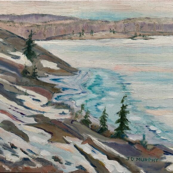 Oil Painting  of Winter North Channel by J.D. Murphy 2003 - Picture 1 of 4